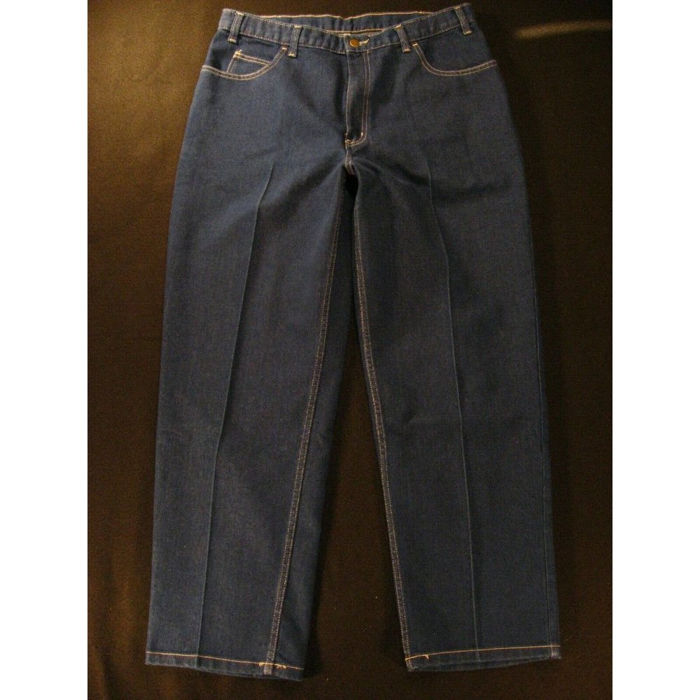Towncraft Vintage Mens Jeans 35 x 30 MEASURED Tag: 38 x 31 Blue Denim Straight
